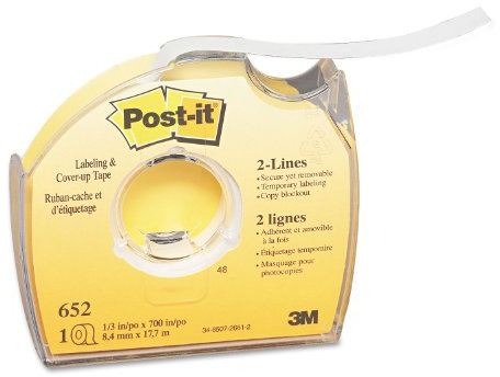 MMM652 - Post-it Labeling amp;amp; Cover-Up Tape by Post-it