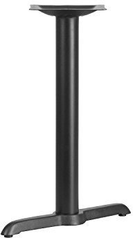 Flash Furniture 5 x 22 Restaurant Table T-Base with 3 Diameter Table Height Column, Commercial T-Base Cast Iron Restaurant Table Base, Black