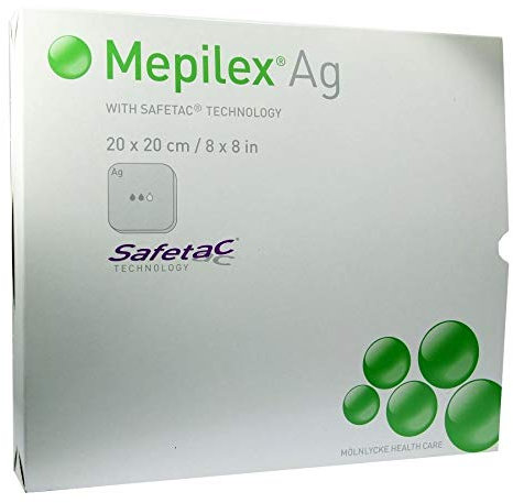 MEPILEX Ag Schaumverband 20x20 cm steril 5 St