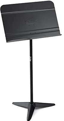On-Stage SM7711B Orchestra Music Stand (Professional Orchestral Setup for Sheet Music Pages, Scores, and Books, Adjustable Height and Angle, 8 lb Capacity, Cart Compatible, Steel and Aluminum, Black)
