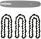 Barra guida 10 pollici (26 cm) e set di 3 catene con 40 maglie per motosega da potatura 25 cm³