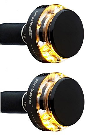 Motogadget mg6002011/mg6002012 – m-blaze Disc LED Bar End Blinker, schwarz, Paar für 7/20,3 cm und 2,5 cm Bars