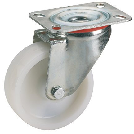 Dörner + Helmer 731141 Polyamid-Lenkrolle mit Gleitlager 80 x 30 mm/Platte 100 x 85 mm