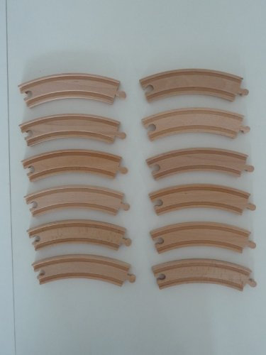 point-kids Holzeisenbahn Spielzeugeisenbahn Schienen Set 12 Teile