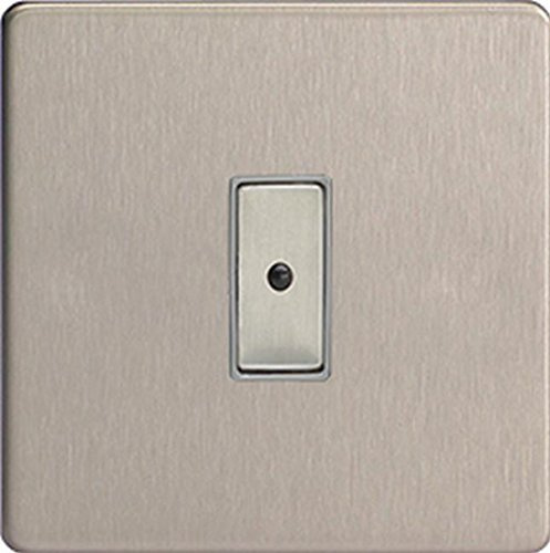 Varilight JDSE101S LED Brushed Steel V-PRO ECLIQUE2 Screwless 1 x 100W Remote Control & Touch LightScene Master Dimmer