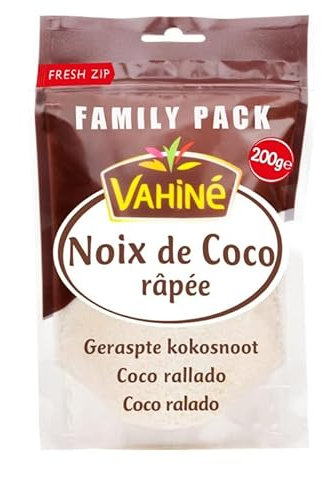 VAHINÉ - Sachet Noix De Coco Rapée 200G - le Lot De 4