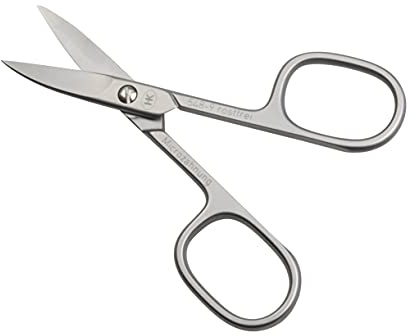 Hans Kniebes Hautschere 9 cm – Gebogene Microgezahnte Nagelhautschere Edelstahl Rostfrei – Präzise Cuticle Scissors für Maniküre & Pediküre – Profi Qualität mattiert