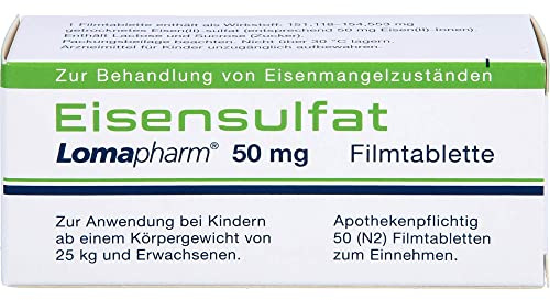 Eisensulfat Lomapharm 50 mg, Filmtablette, 50 St. Tabletten