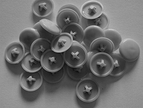 SUKI HARDWARE 50 POZI SCREW COVER CAPS DARK GREY