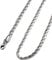 FIBO STEEL 4mm Stainless Steel Rope Chain Necklace for Men 16-30 inches Silver Gold Black-tone