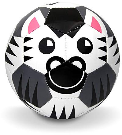 Daball Fußball für kleine Kinder, Größe 1, Happy The Zebra, Pumpe im Lieferumfang enthalten