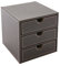OSCO Faux Leather_P 3 Schubladen braun
