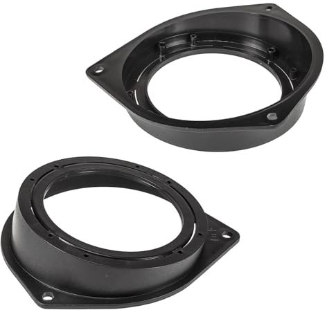 tomzz Audio 2839-004 Lautsprecherringe Adapter Halterungen kompatibel mit Opel Astra H Corsa D Grande Punto Seitenteil Heck für 100mm oder 120mm DIN Lautsprecher