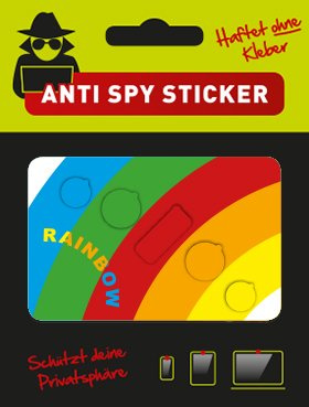 Camblock - Webcam Cover, OHNE Klebstoff, 5er Set Typ Rainbow, Webcam Abdeckung, Webcam Sticker