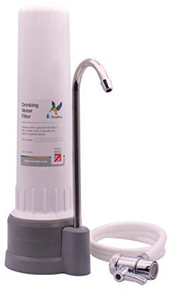 Doulton Drinking Water Filter Tap - HCP & 10 Ultracarb Ceramic Countertop Water Filter System for Home Reduces Contaminants - Portable Water Tap Filter with Ceramic Candle