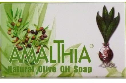 AMALTHIA Olivenöl Naturseife mit wilden Zwiebel gegen Haarausfall Pack of 2 / Φυσικό Ελαιοσάπουνο Αμάλθεια, 125gr