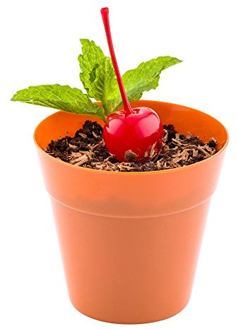 Restaurantware RWP0084T Plastic Flower Pot, Braun