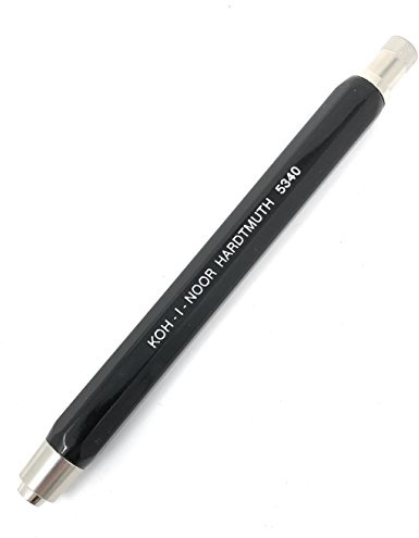 KOH-I-NOOR 5340 Versatil - Mechanischer Kupplungsminenhalter aus Metall mit Minenspitzer, Minendurchmesser 5,6 mm, schwarz