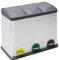 Arregui Step Bin CR705-45L Cubo de Basura y Reciclaje de Acero Inoxidable con Pedal | 3x15L (45L) | Cubos de Basura de Cocina | Papelera de Reciclaje para Casa y Oficina