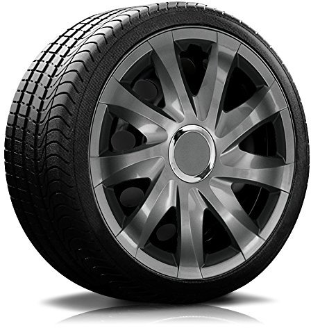 Radkappen Radblenden DRF BUNDEL Graphit 14 Zoll universell passend vom Radkappen-König