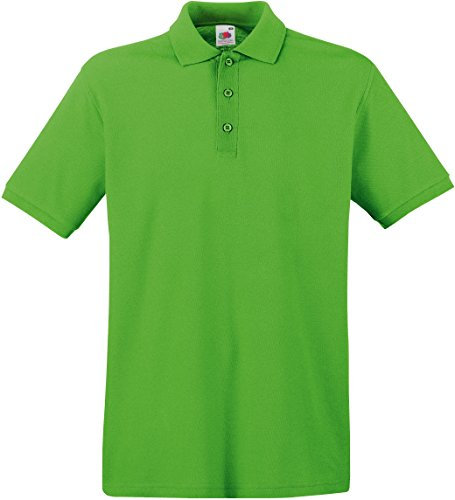 Fruit of the Loom Men's Polo Shirt - Green - XX-Large