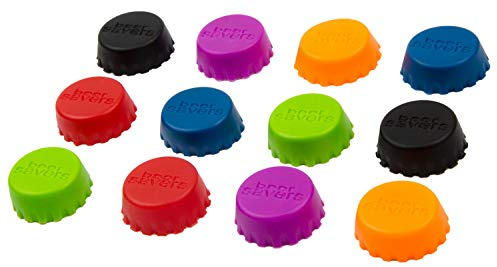 BlueFox I Lot de 24 capsules en silicone – Capsules de bière – Capsules de bière – Bouchon de bouteille, moustiquaire, casquettes, bouteille de vin et de jus, bouchon, bouchon pour save de bière,