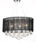 vidaXL Lustre Moderne plafonnier 3 Feux 85 Pampilles Cristal Noir
