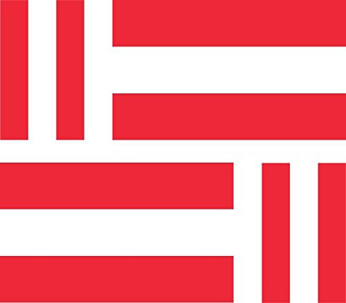 Akachafactory 4 x selbstklebend Sticker Auto Moto Koffer Laptop Flagge Österreich autrich