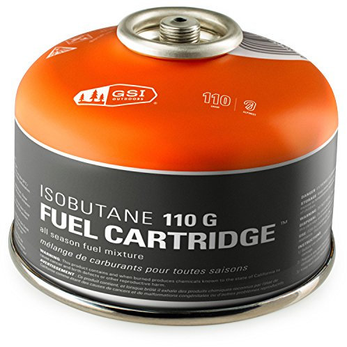GSI Isobutane Fuel Cartridge, Gaskartusche Unisex Erwachsene, Orange, 110 g