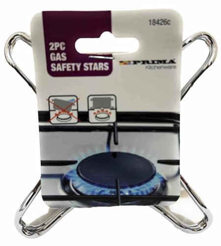 2pc Chrome Plated Gas Safety Stars