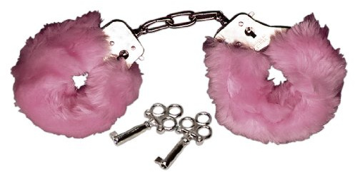 Orion 525421 Love Cuffs Rose, Liebes-Handschellen abnehmbaren Plüschbezügen inkl. zwei Schlüsseln
