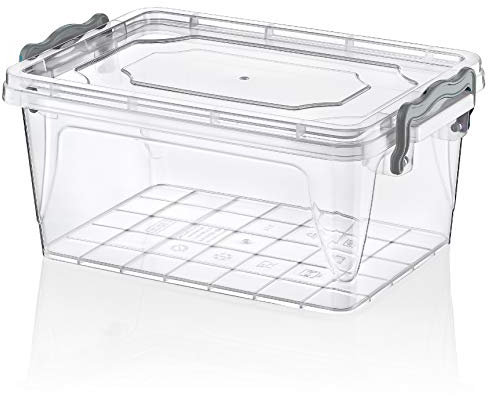 Maya Professional Tools 021110 Multibox rechteckig 1,5 l, transparent/türkis