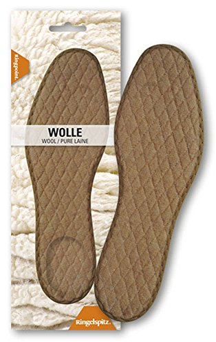 Ringelspitz Wollsohle mit Korkunterlage braun, Größen:44