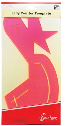 Sew Easy Jelly Pointer Template – 6.3cm/2.5” Quilting & Patchwork Rule for Applique Sewing, Transparent Acrylic Non-Slip