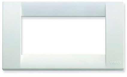 VIMAR 16744.01 Idea Placca Classica 4 Moduli in tecnopolimero, Bianco Brillante