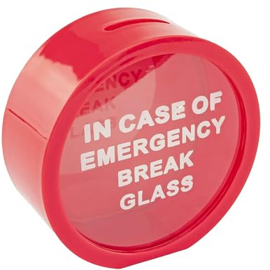 Fairly Odd Novelties Emergency Money Box Savings Bank in Case of Emergency Break Glass
