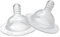 Baby Anti-Colic Teats - Set of 2 | S Size - 0 Months+ | Baby Bottle Teats with Breast like Structure | Soft Silicone Baby Teat | BPA-Free Infants Milk Teat | Toddler Teats | Transparent