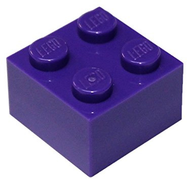 20 LEGO Briques 2 x 2 Violet Foncé