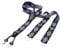 DonDon Hosenträger Herren extra stark mit Karos schwarz grau 3,5 cm Hosenträger Herren breit mit brauem Leder in Y-Form lang - Starke Clips passend für Anzug Jeans Chinos Vintage Rockabilly Suspenders