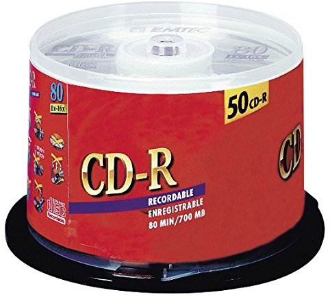 CD-R 700 MB, 80 min, velocità di scrittura: 52x, 50 pezzi
