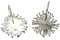 SILBERMOOS Ohrhänger Stäbchen Stifte Sonne Stern Sterling Silber 925 Ohrschmuck Ohrringe