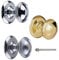 Jedo Centre Front Door Knob 66mm Satin Chrome