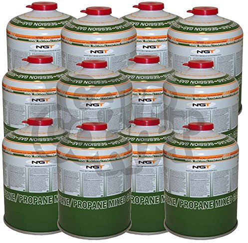12 x Gas 450 g Kanister von Butan Gaskartuschen Ideal für Camping Angeln und Wandern