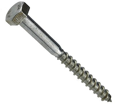 Sechskant-Holzschraube DIN 571 Edelstahl A4 12 x 50-50 Stück