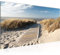 Runa Art Wandbild Strand 1 Teilig 100 x 40 cm Modern Bild auf Vlies Leinwand Meer Sand Schlafzimmer Wohnzimmer Beige Blau 604012a
