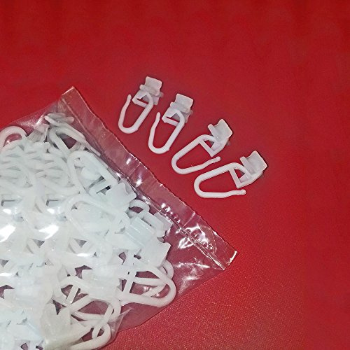 Easy-Shadow - Faltengleiter X-Gleiter 6mm mit Faltenlegehaken für Gardinenschienen und Innenlaufstangen 25 Stück - weiß