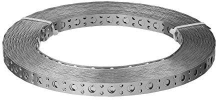 PRITEX – Lochband 20 x 0,5 mm aus verzinktem Stahl – 1 Stück Montageband mit 10m Länge – Montagelochband zur Befestigung von Paneelen, Balken & Rohren – hohe Stabilität & Flexibilität