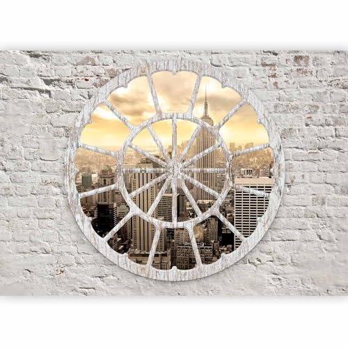 murando Fotomurales Ciudad 300x210 cm XXL Papel pintado tejido no tejido Decoración de Pared decorativos Murales moderna Diseno Fotográfico New York ladrillo Nueva York a d-a-0008-a-b