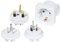 Vivanco 36218 Typ C (Euro-Stecker) Weiß Netzstecker-Adapter