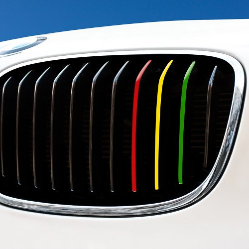 Motoking Nierenaufkleber Reggae - Rot/Gelb/Grün - REFLEKTIEREND für alle BMW Modelle
